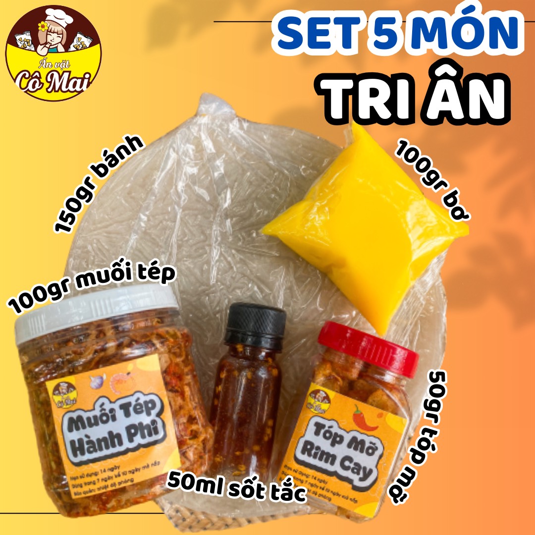 Set 5 Món Bánh Tráng Phơi Sương Tóp Mỡ
