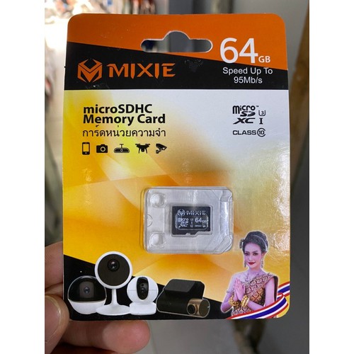 Thẻ nhớ mixie u3 - 64gb/ 32gb, class 10, thương hiệu thái lan , bảo hành 3 năm lỗi đổi mới