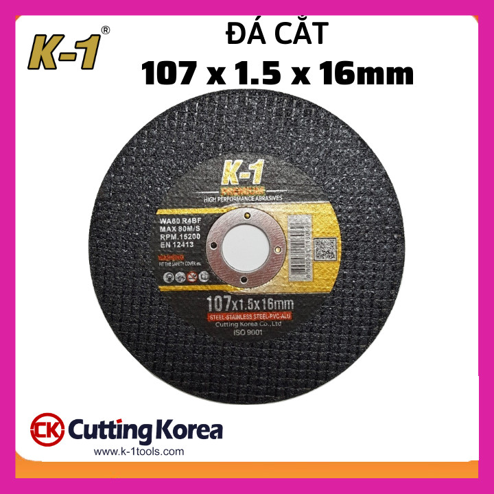 ĐÁ CẮT SẮT 100 | Đá cắt K1 Đen | Đá cắt sắt 1 tấc