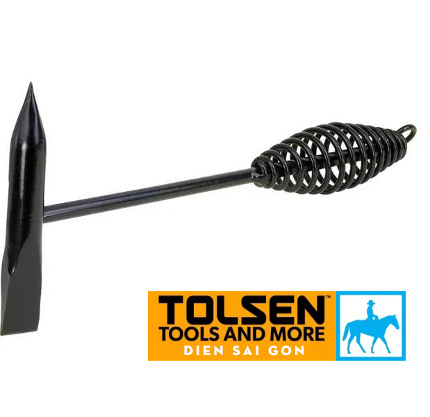 Búa gõ rỉ hàn thép cán lò xo 300g dài 270mm tolsen 44945