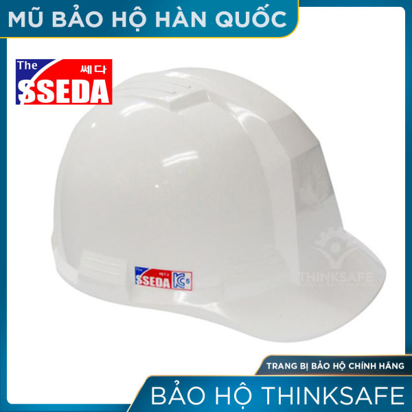 Nón bảo hộ Sseda IV Hàn Quốc, bảo vệ đầu, chống va đập, có núm vặn bảo vệ an toàn, chất lượng cao, an tâm sử dụng (trắng) - Bảo hộ Thinksafe