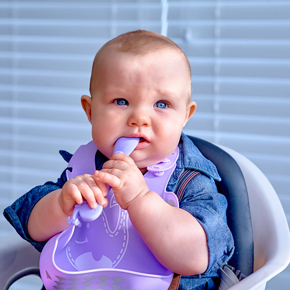 Bộ đồ dùng ăn dặm silicon Baby Marcus & Marcus, cho bé từ 6 tháng - Willo
