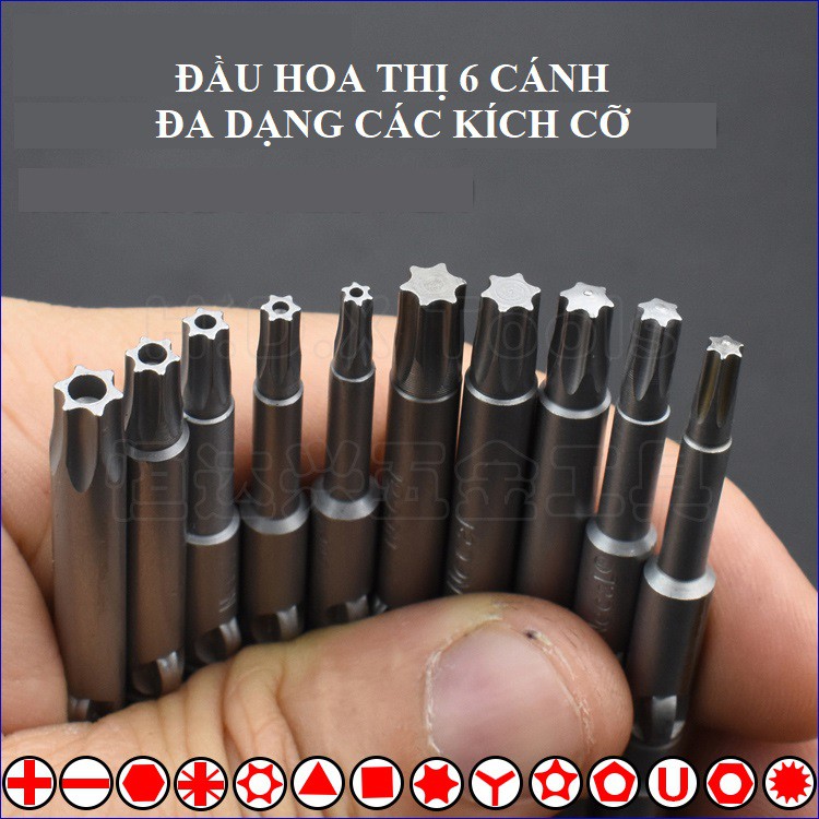 SV Mũi vít hoa thị 6 cánh 800 chuôi bướm phi 4mm