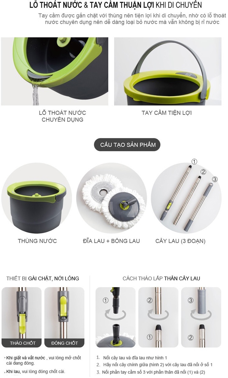 BỘ CÂY LAU NHÀ LOCK & LOCK