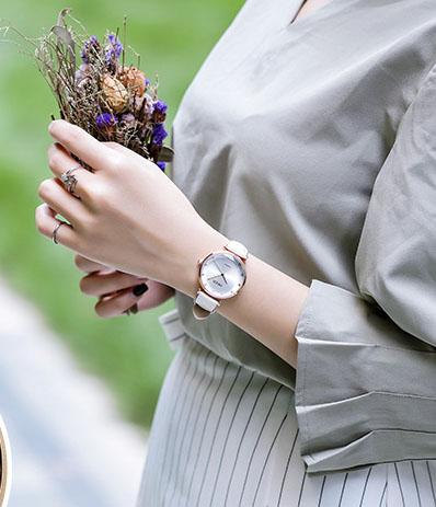 [HCM]Đồng Hồ Nữ Kezzi 1900 Dây Da