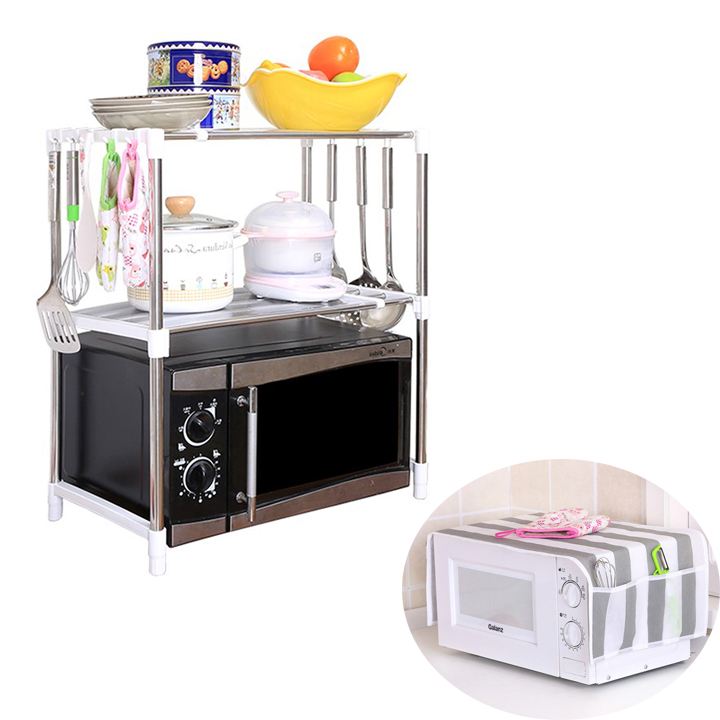 Kệ Để Lò Vi Sóng 2 Tầng Co Giãn Tiện Dụng Chịu Tải Tốt Dùng Được Tất Cả Các Kích Cỡ
