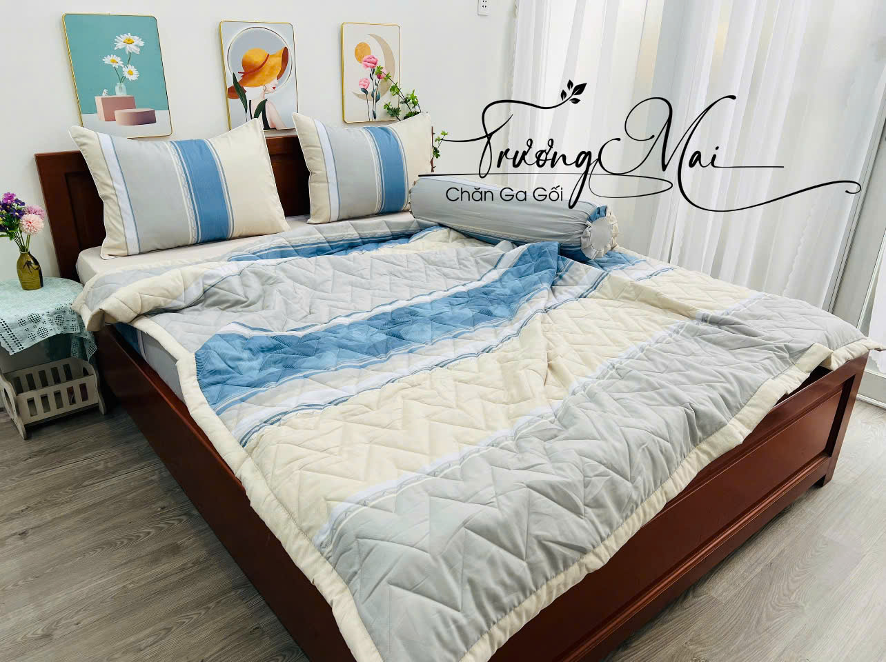 Chăn Ga Lụa Tencel mát mịn mềm mát họa tiết sang trọng