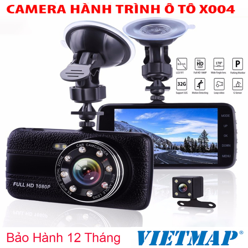 [HCM]CAMERA HÀNH TRÌNH VIET MAPS X004 Plus -Camera Trước và Sau- Sử Dụng Tiếng Việt Dễ Sử Dụng  Công Nghệ Full Hd1080 Hỗi Trợ Thẻ Nhớ 32G Camera Hành Trình Có Đèn Led Hỗ Trợ Ban Đêm  Chống Rung Góc Quay Siêu Rộng- Bảo Hành 12 Tháng