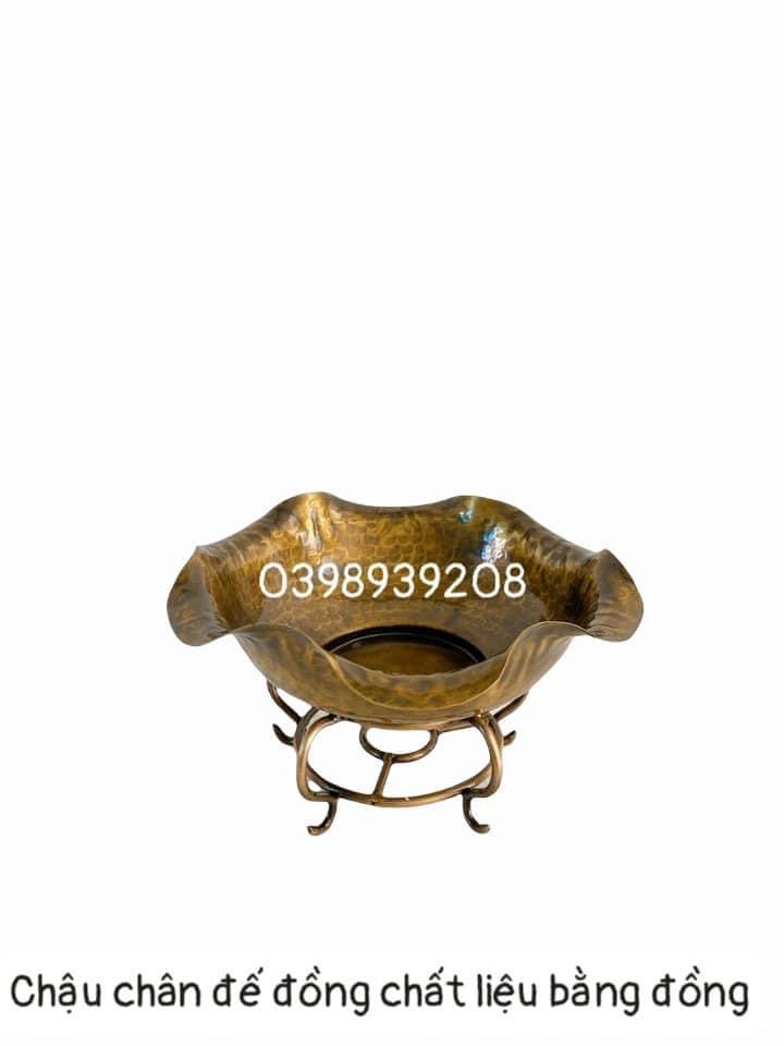 BÁT ĐỒNG CHÂN ĐẾ CHẤT LIỆU BẰNG ĐỒNG