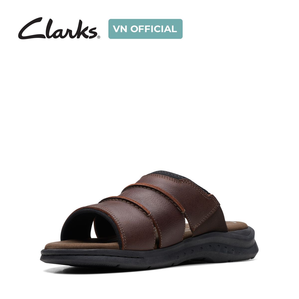 Dép Quai Ngang Da Nam Clarks - Walkford Easy