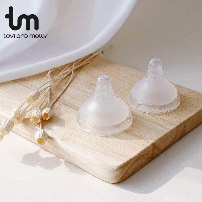 Núm ty bình thỏ Tovi and Molly/ Dot to dot( 2 van thoát khí chống bẹp núm)
