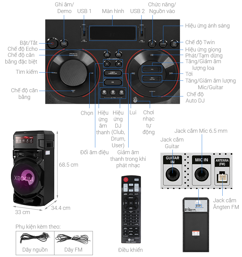 Loa Bluetooth Karaoke LG Xboom RN5