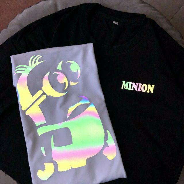 [HCM]Áo thun TAY NGẮN phản quang 7 màu Minion (CHỤP FLASH)(TAY LỠ IB)