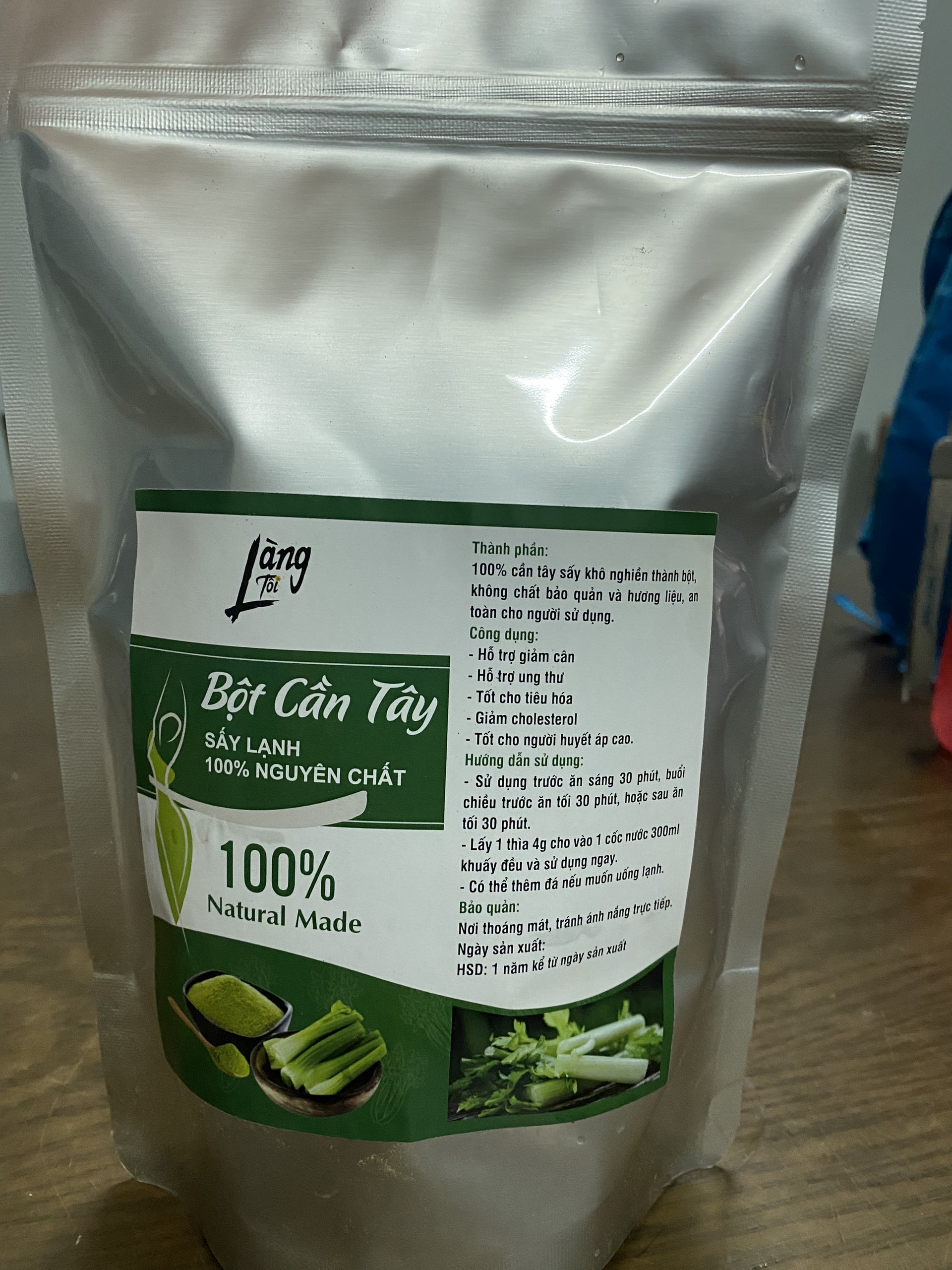 500gr bột cần tây sấy lạnh nhà làm