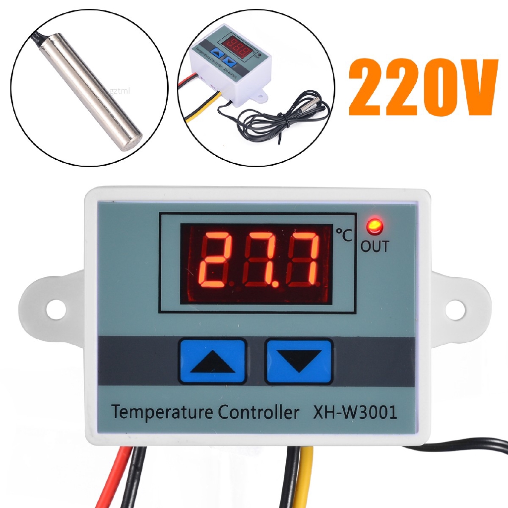 Bộ điều khiển nhiệt độ tự động XH-W3001 10A/220V,mạch điều khiển nhiệt độ,cảm biến nhiệt độ,, đầu dò nhiệt độ