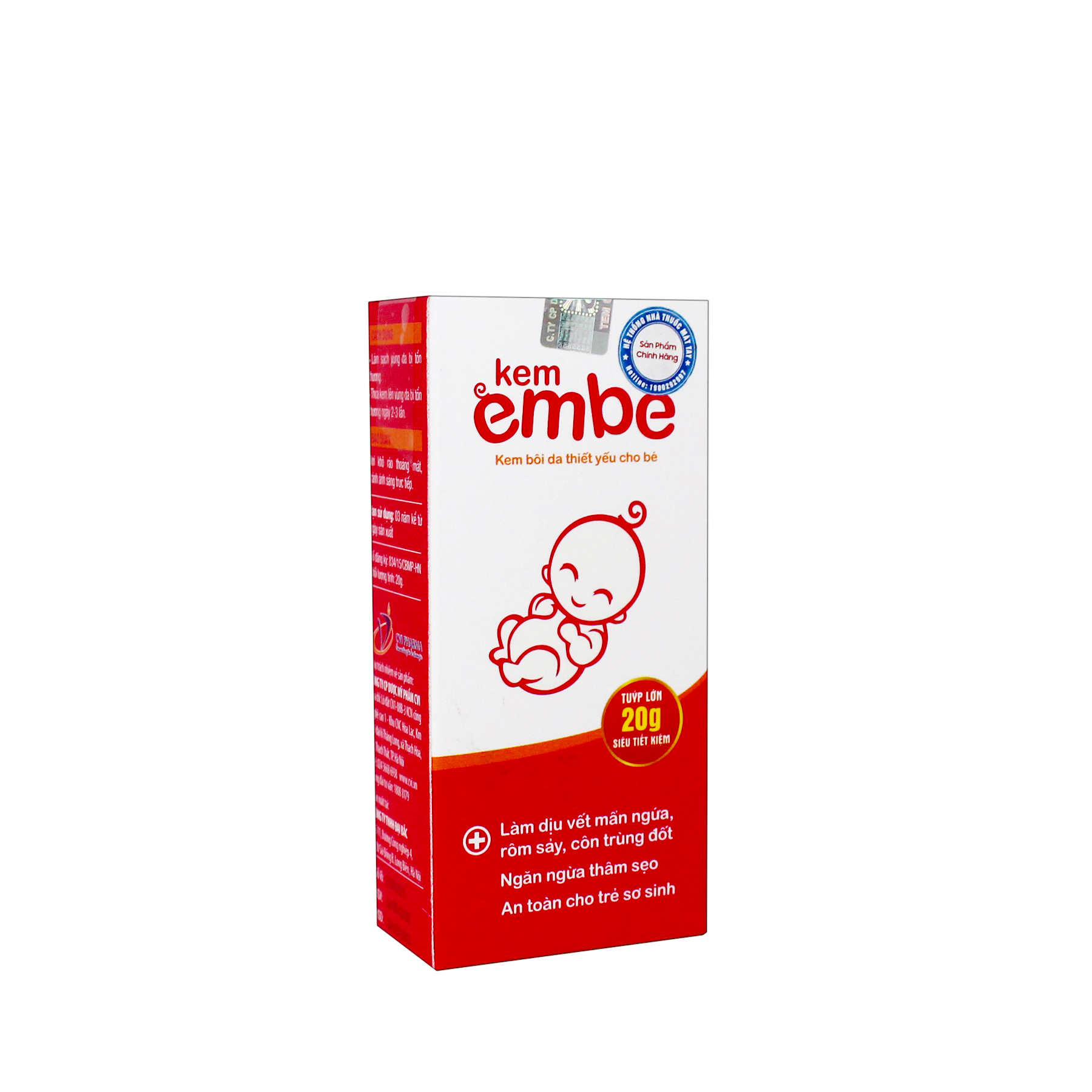 Kem Em Bé Hăm Da ,Chàm Sữa ,Muỗi Đốt Tuýp 20gr
