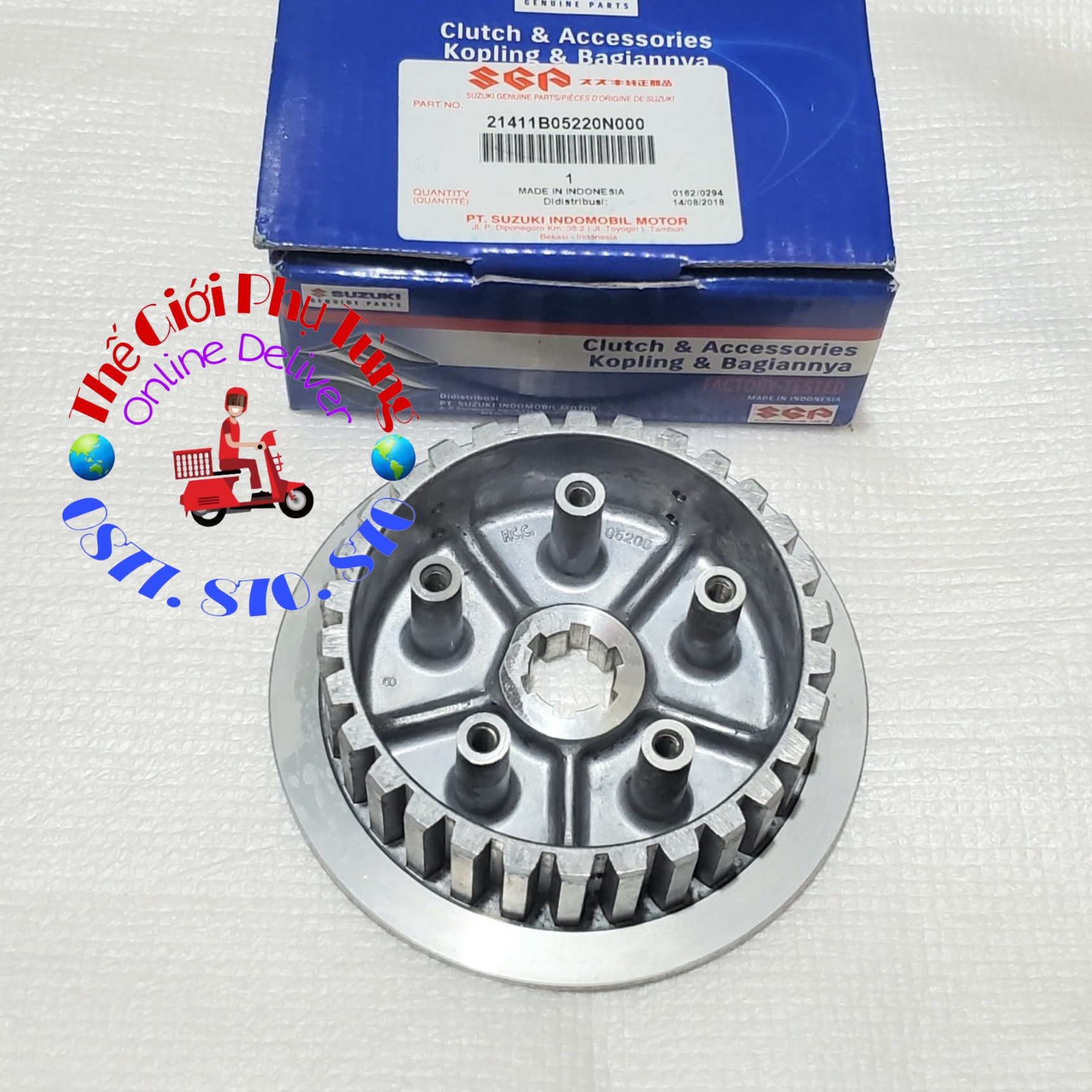 Đế nhôm nồi raider xăng cơ, satria fu zin suzuki indo - 21411b05220n000