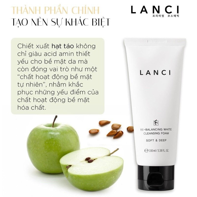 Sữa Rửa Mặt Lanci Whitening Deep Clean 100ml - Phương Phan Shop