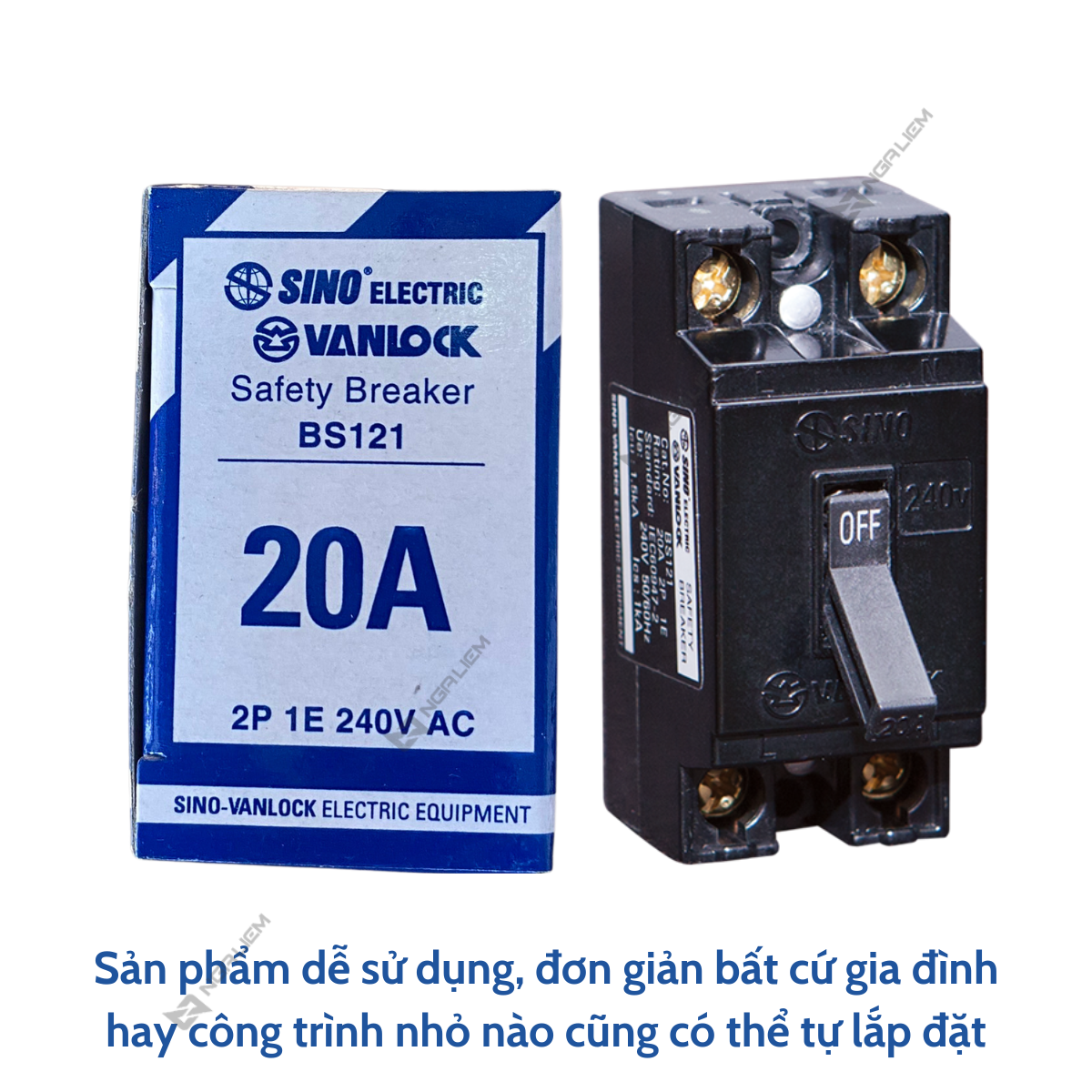 Cb cóc sino vanlock 10a, 15a, 20a, 25a, 30a, 40a, cầu dao an toàn aptomat