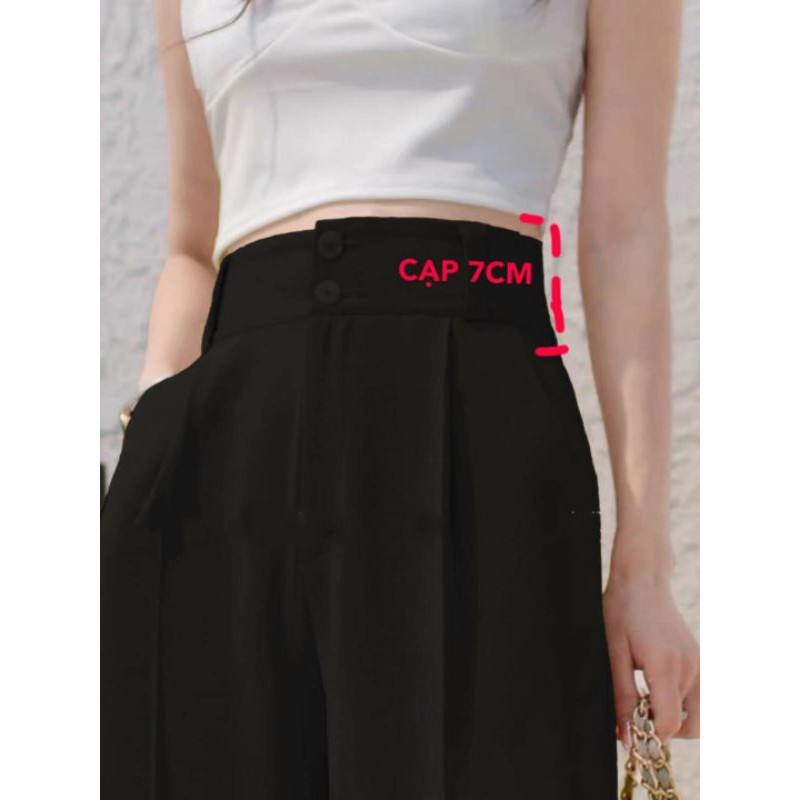 Quần ống suông lưng cao