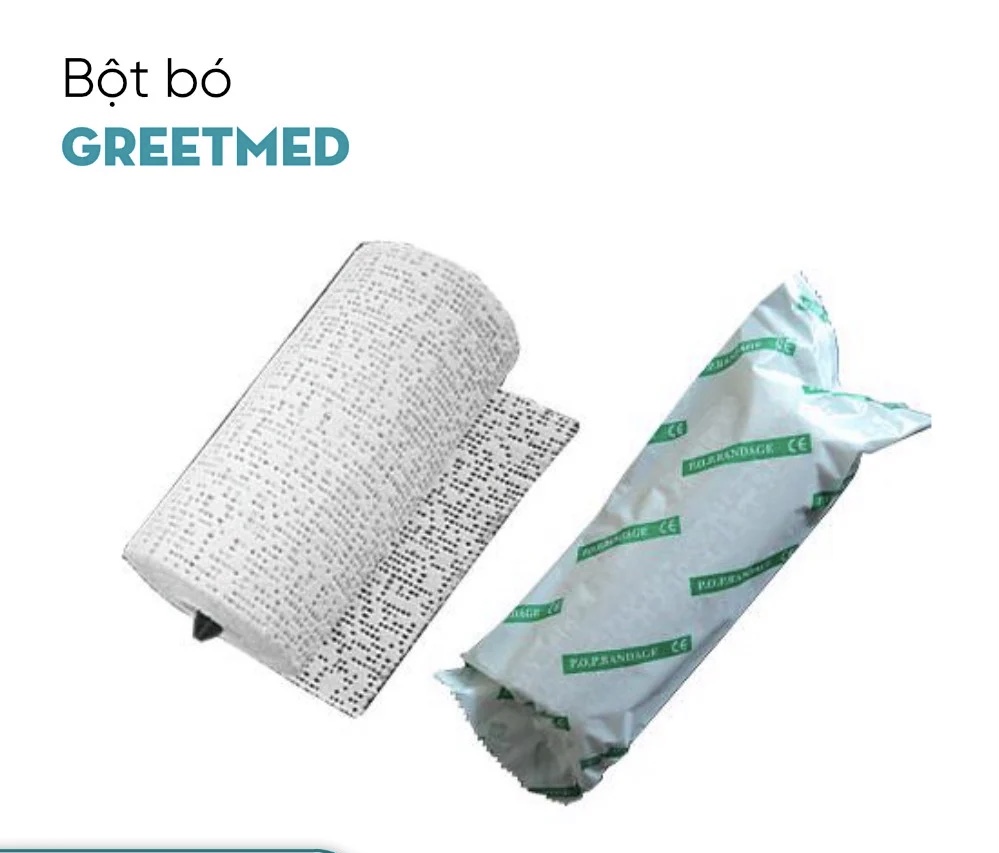 ❤️ băng bột bó thạch cao greetmed p.o.p.bandage băng bột bó greetmed bột thạch cao bó gãy tay chân dạng lưới bột 4in greetmed ,bó bột, bột bó chỉnh hình thạch cao 4in greetmed