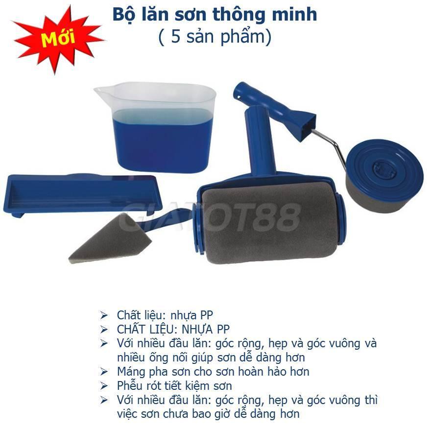 Lăn Sơn Thông Minh, Sơn Tường Đẹp, Mua Ngay Bộ Lăn Sơn Thông Minh 5 Chi Tiết Công Nghệ Paint Runner Giúp Sơn Đều Màu Và Mịn, Chống Bẩn. Thiết Kế Thông Minh, Linh Hoạt. Dung Tích Con Lăn Chứa Tới 700 ml Dễ Dàng Sử Dụng.