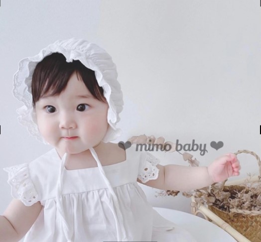 Mũ tiểu thư cho bé - đũi trơn MIMO BABY