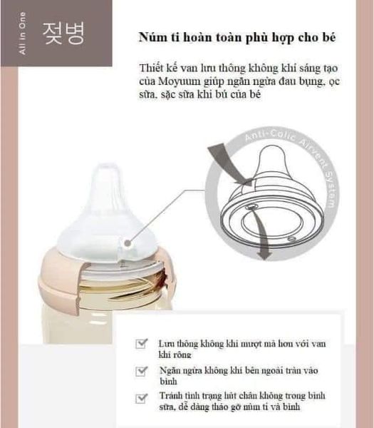 Bình sữa Moyum 170ml, 270ml cho bé