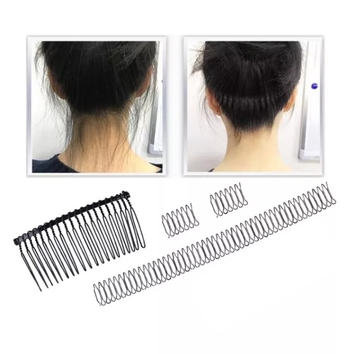 Cài tóc lò xo chống rơi tóc con, xược tóc đang hot trend, cài tóc sau gáy và tóc má