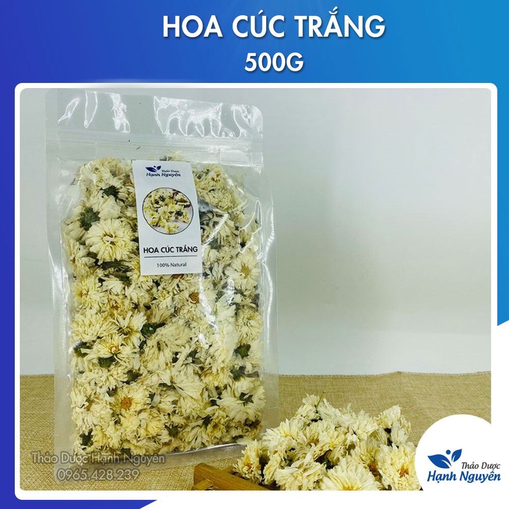 Trà hoa cúc trắng cao cấp 500g (Trà bạch cúc dưỡng nhan, thanh nhiệt, đẹp da) - Thảo Dược Hạnh Nguyên