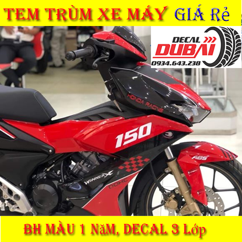 Tem Trùm Winner X Đỏ Đen Thể Thao