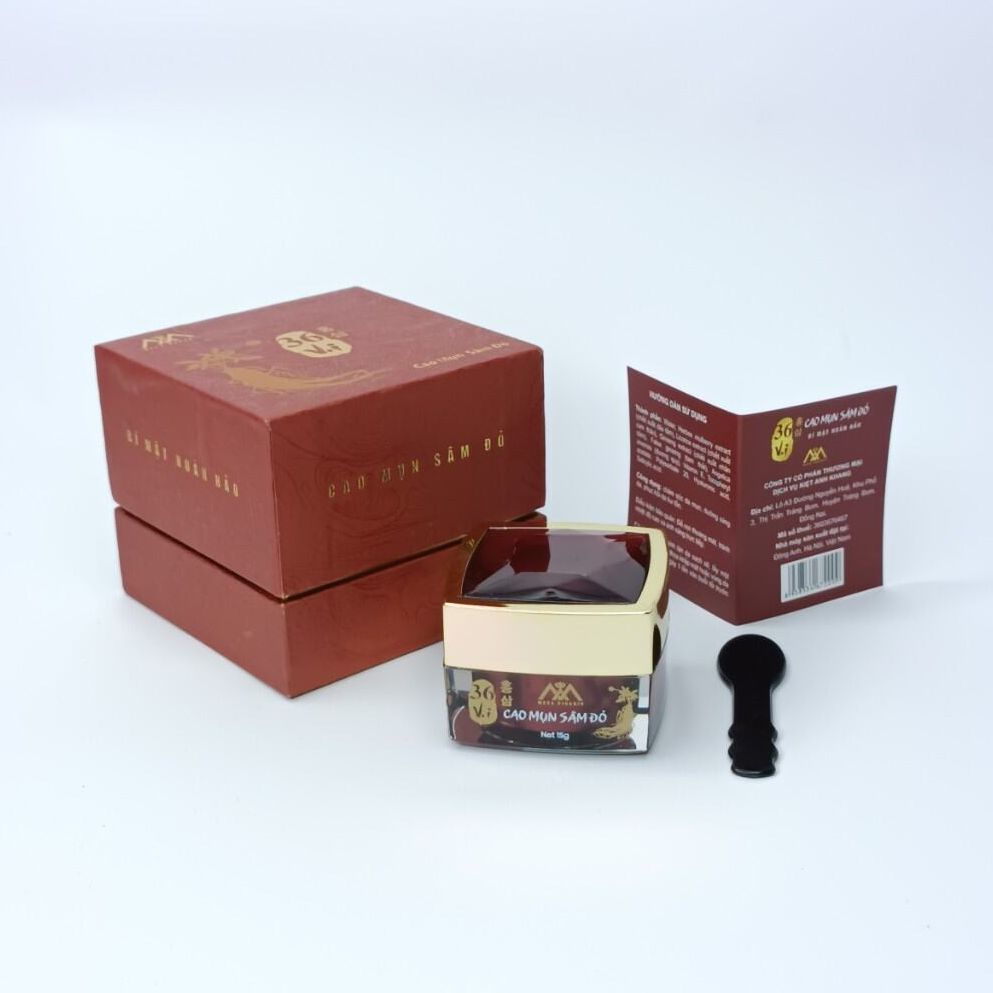 Cao Mụn Sâm Đỏ 36 vị Meea Organic 15g - Làm Mờ Thâm, Căng Bóng Da