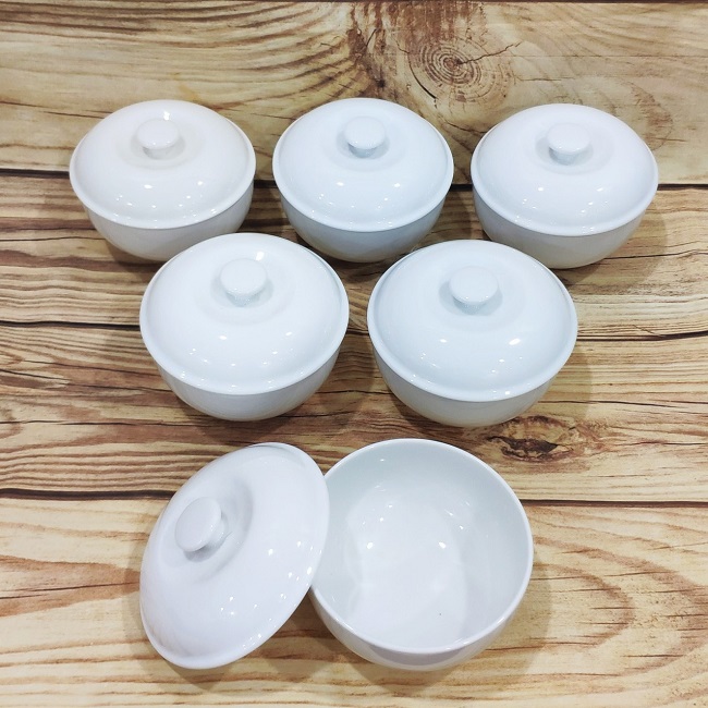 Thố sứ chưng yến sứ Minh Long - thố sứ chưng yến Minh Long
