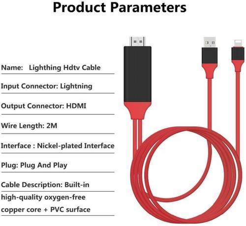 Cáp Lightning - HDMI kết nối iphone với tivi hoặc máy chiếu