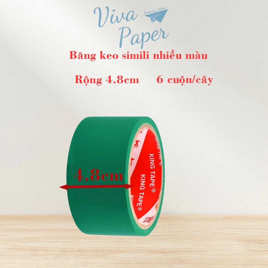Băng keo simili 2.4cm 3.5cm và 4.8cm băng keo dán gáy tập dán lề đầy đủ các màu