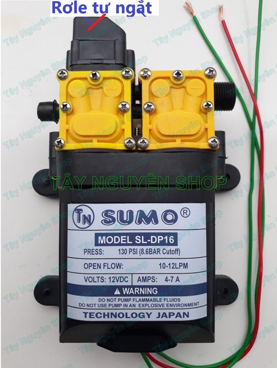 Máy bơm đôi SUMO tăng áp lực nước mini 12V 130W Lưu lượng 10-12 LPM - Máy Rửa Xe - Máy Bơm Tăng Áp - Máy Xịt Rửa - Tự động hút nước
