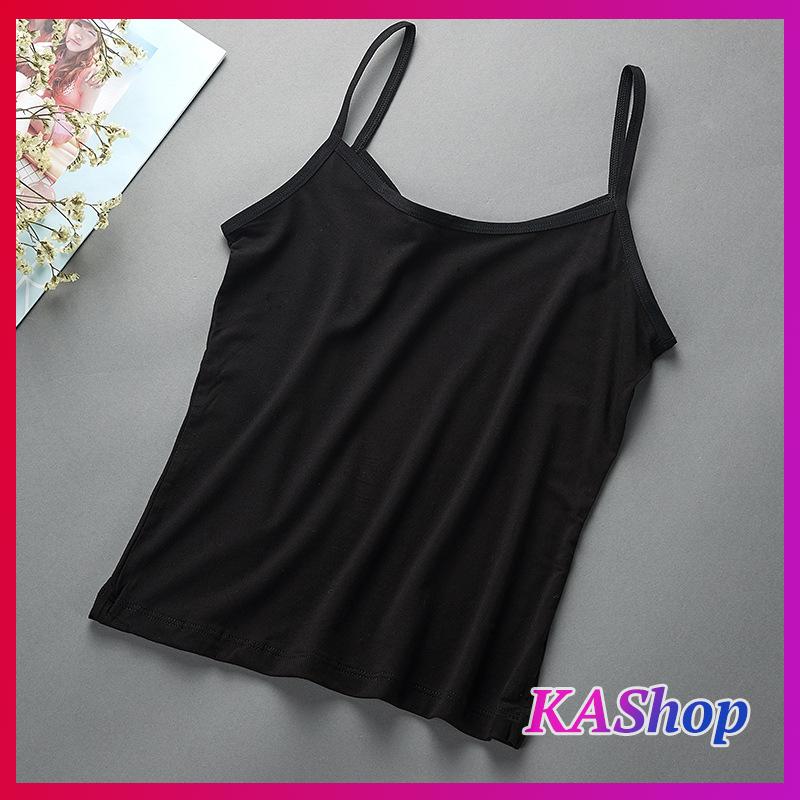 [HCM]Áo 2 dây chất cotton mịn mát đơn giản - Áo 2 dây siêu co giãn - KAShop