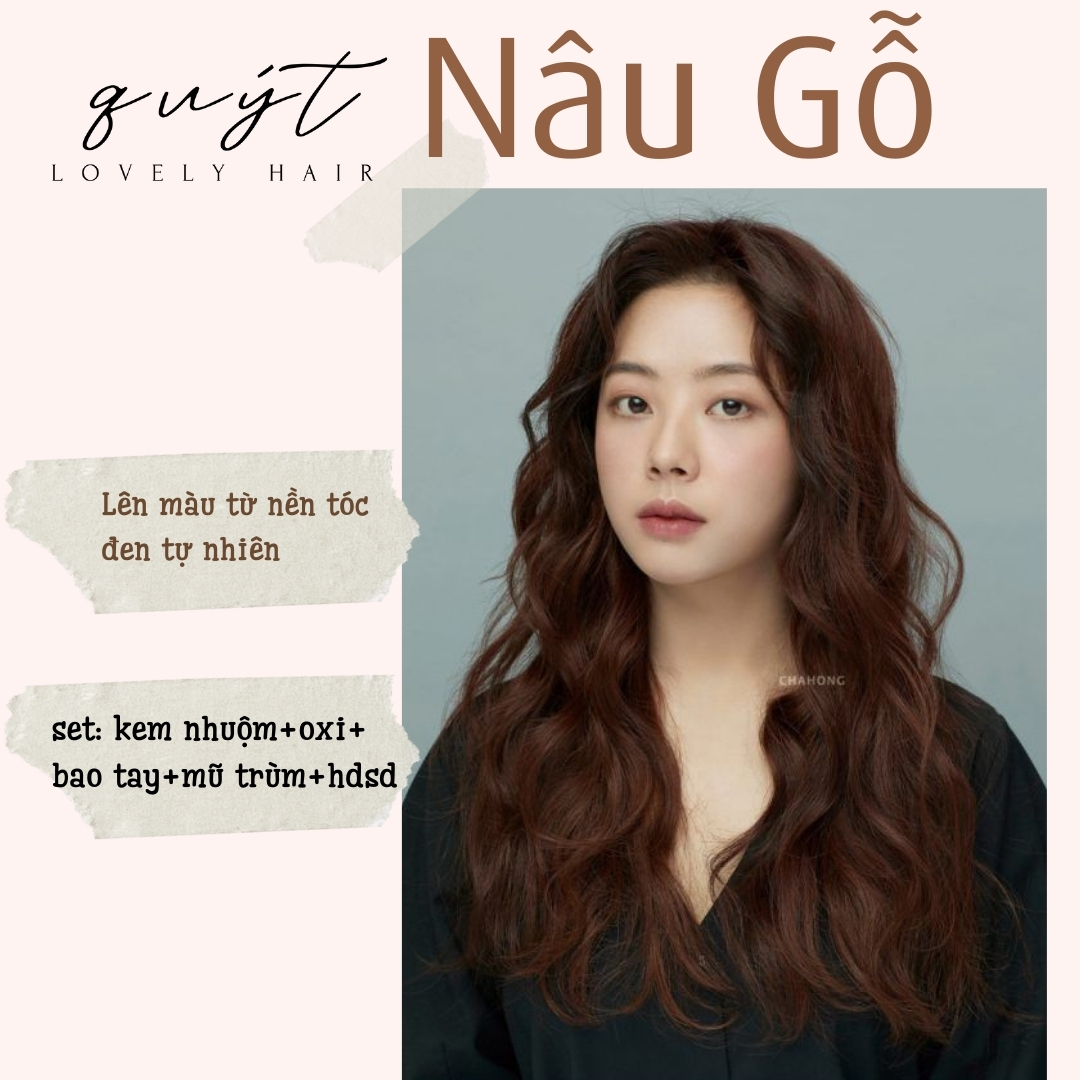 [HCM]THUỐC NHUỘM TÓC-NÂU GỖ-TẶNG OXY