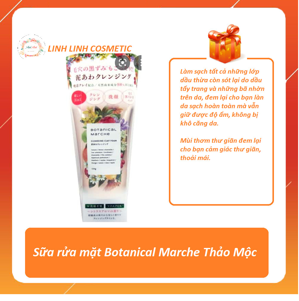 (tặng kèm băng đô rửa mặt) SỮA RỬA MẶT THẢO MỘC BOTANICAL MARCHE - Linh Linh cosmetic