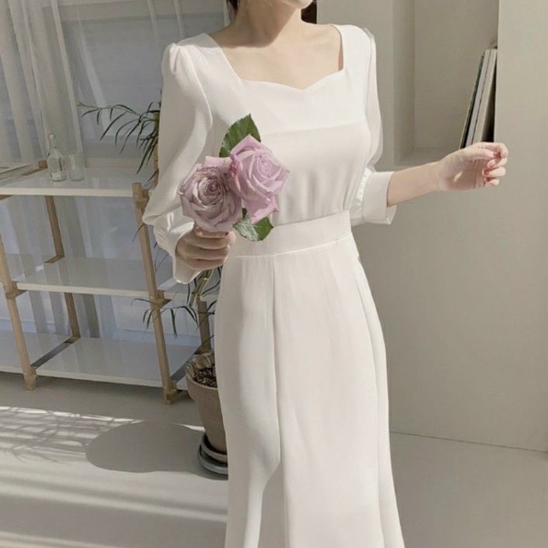 ĐẦM TAY DÀI, THẮT NƠ PHÍA SAU (có ảnh thật)MS76
