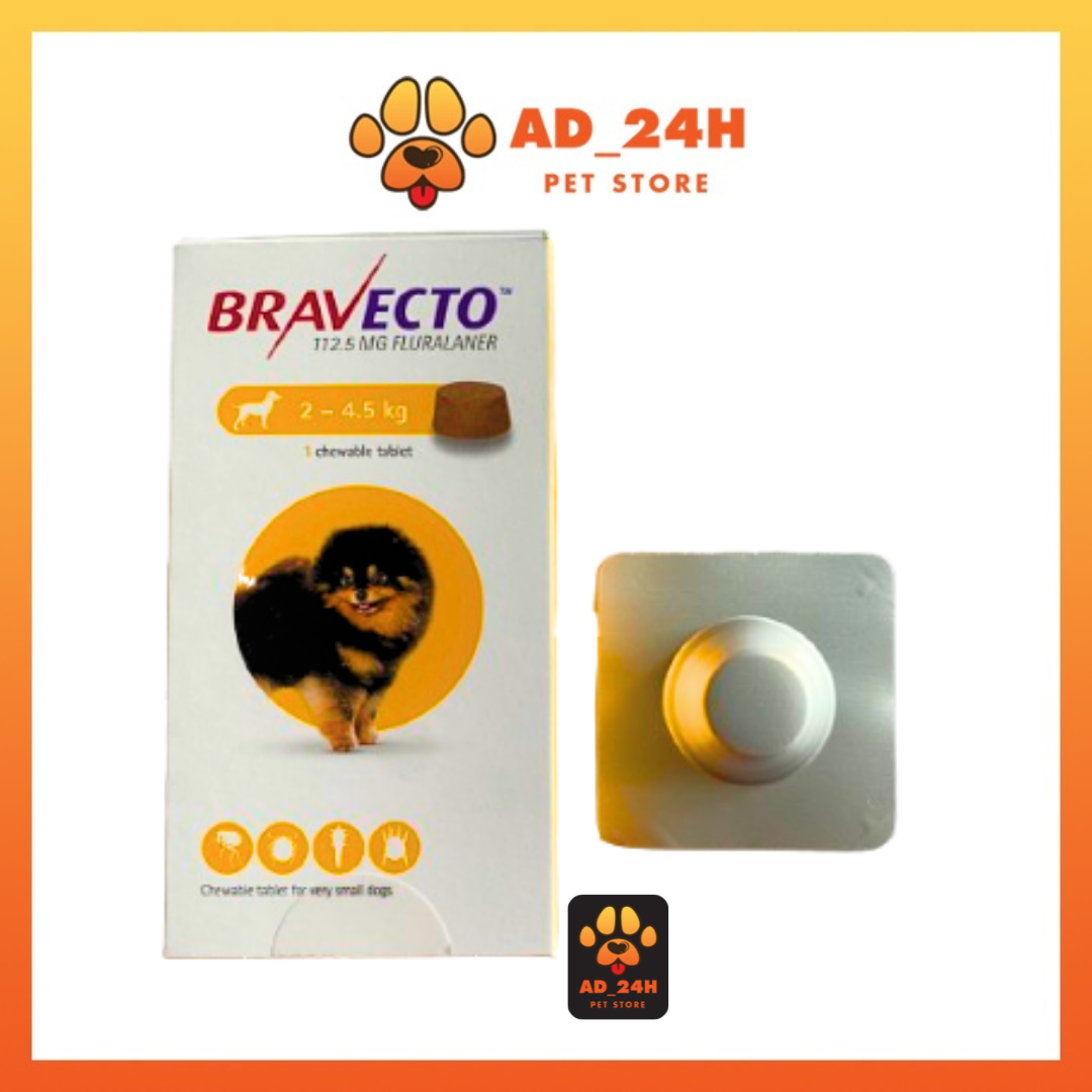 BRAVECTO hết Viêm Da Ghẻ Demodex Ve Rận Chó ( Mẫu Mới )