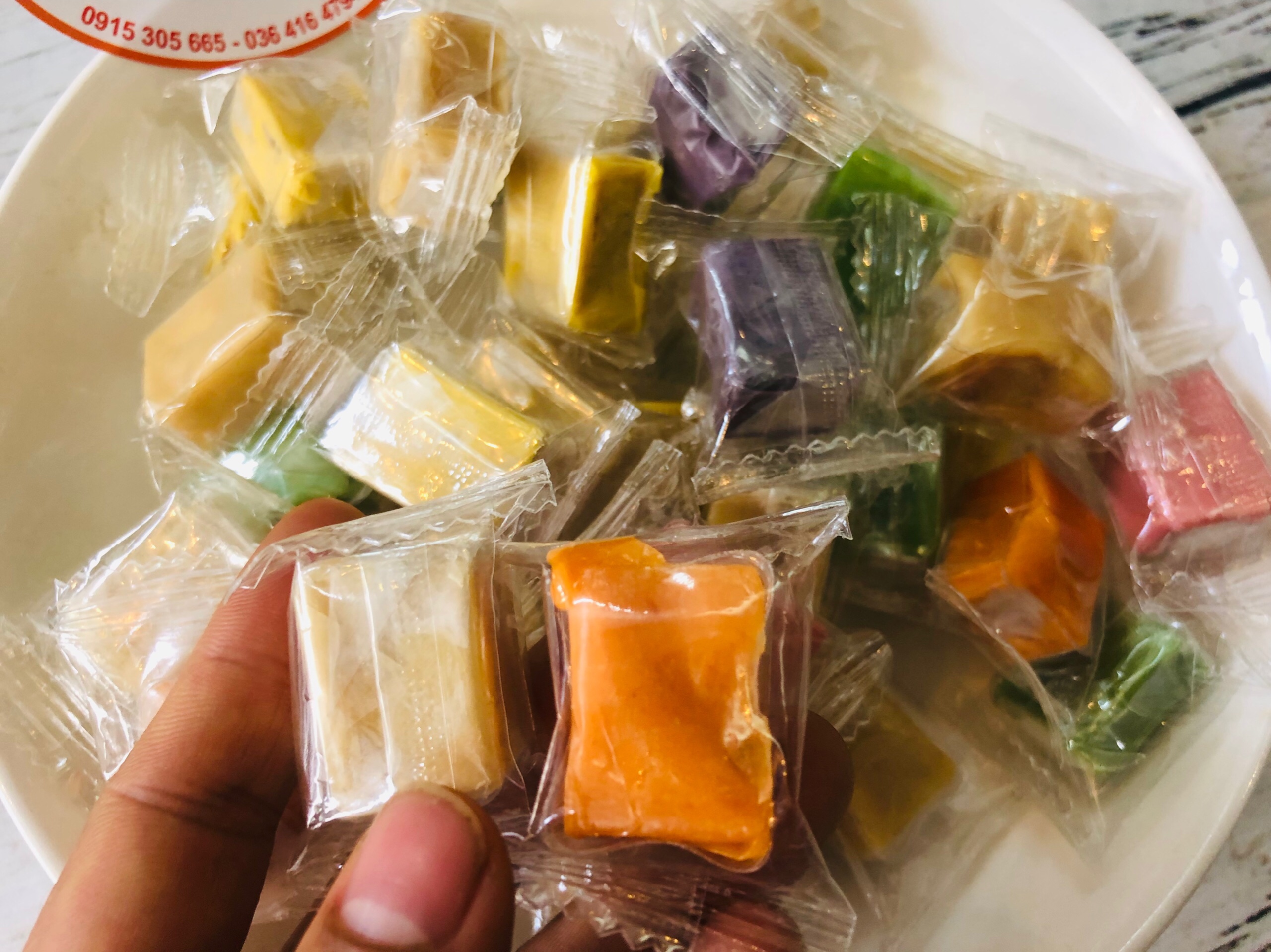 kẹo dừa mix nhiều màu 100gr