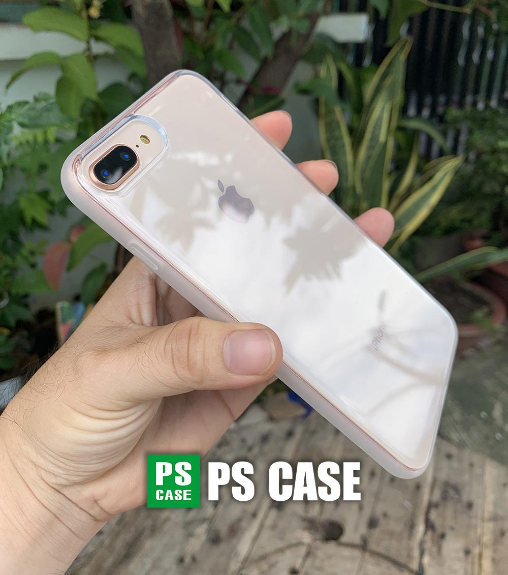 Ốp lưng dẻo trắng mờ chống sốc cao cấp dành cho iPhone 7 Plus / iPhone 8 Plus - PS Case phân phối