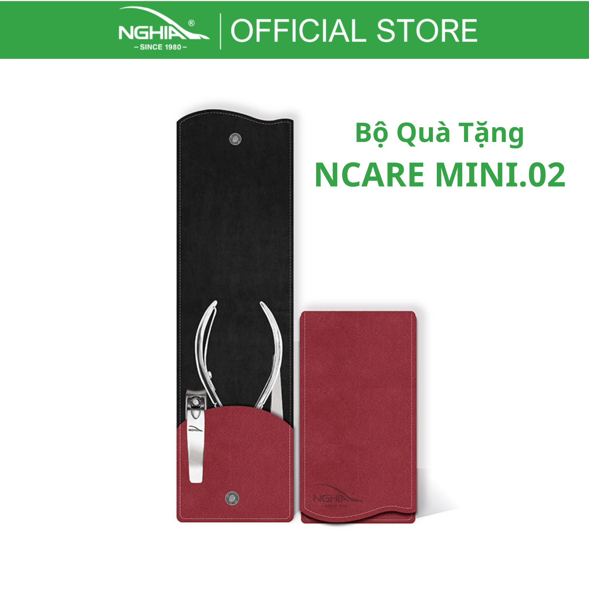 Bộ quà tặng cao cấp kềm nghĩa ncare mini hồng