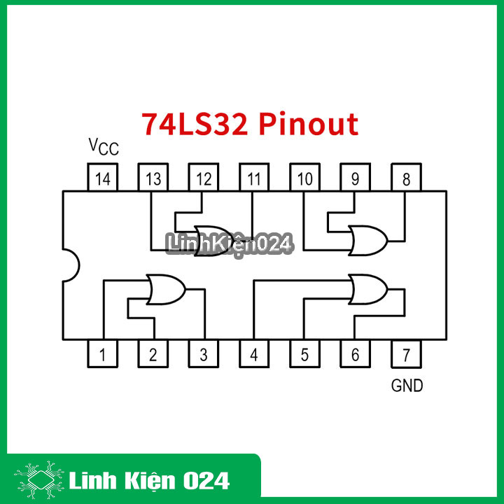 74LS32 Quad 2-input OR Gate DIP14