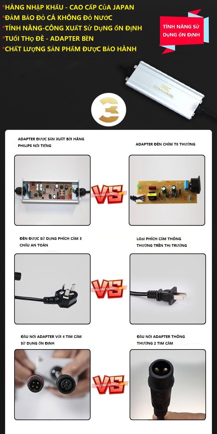 [HCM]ĐÈN CHÌM NEC TANNING CÁ RỒNG MÀU TRẮNG 128CM