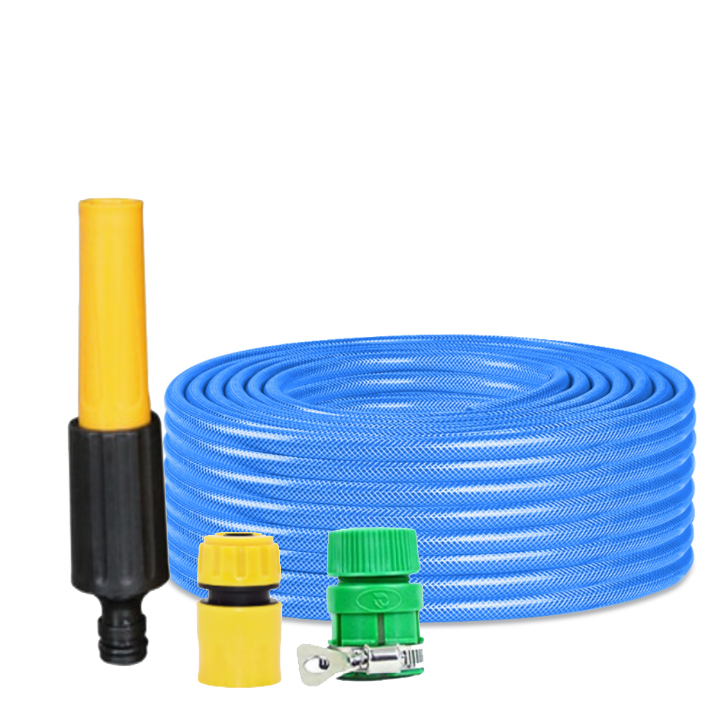Vòi nước vòi phun nước rửa xe tưới cây tăng áp thông minh + bộ dây bơm nước 5m cao cấp TLG 206622 cút sập, nối vàng(xanh)