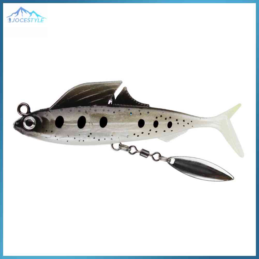 12.5g Soft Lure Artificial Fishing Baits with Sequin 3D Eyes Lead Jig Head for Outdoor Fishing