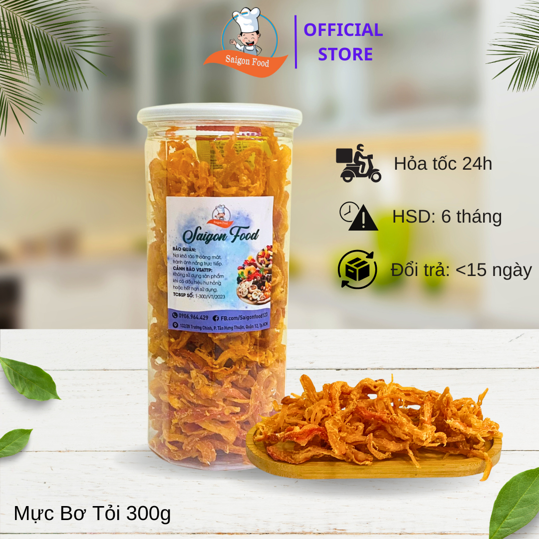 300g mực bơ tỏi thơm ngon | saigonfood