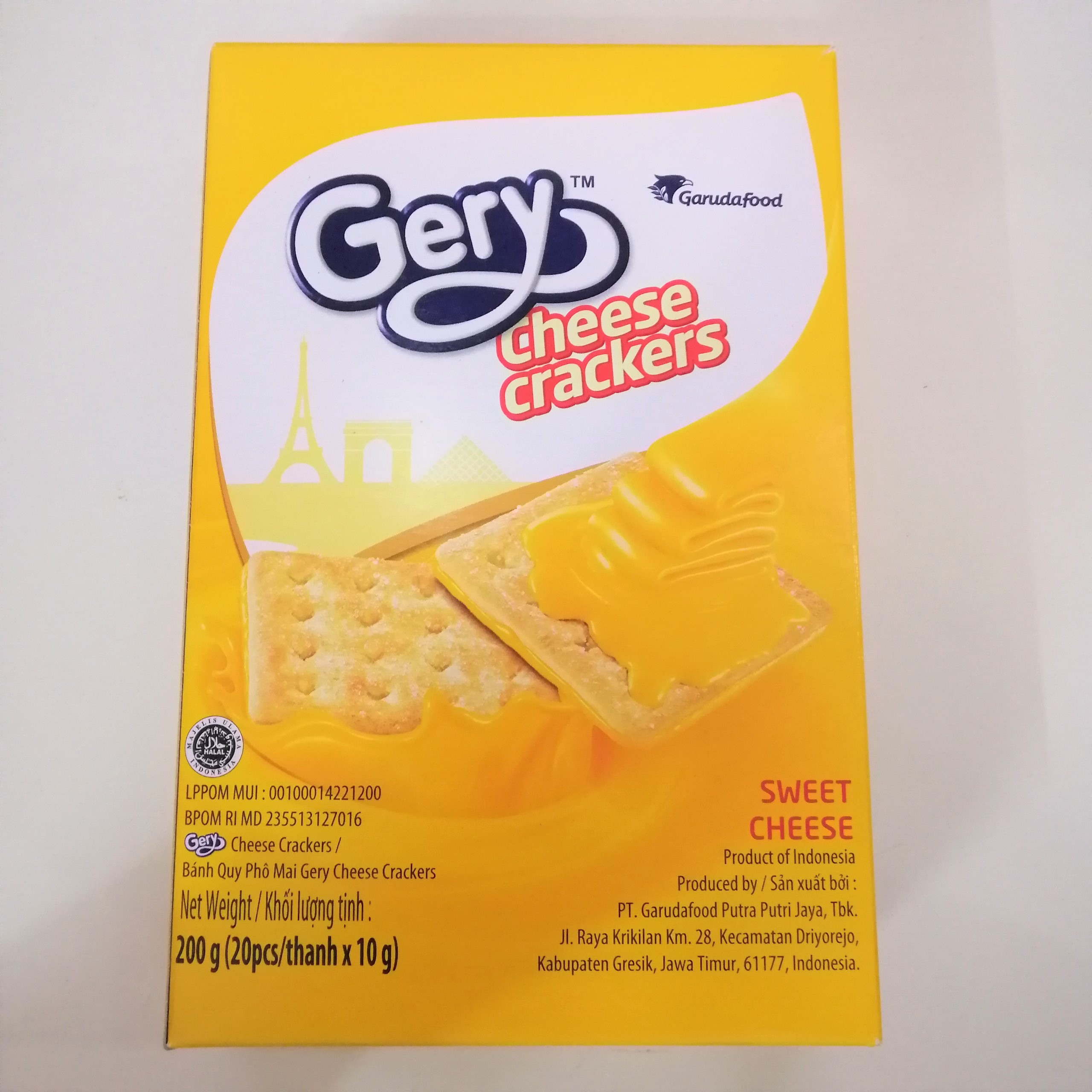 Bánh Quy Phô Mai Gery Cheese Crackers (Hộp 180g)
